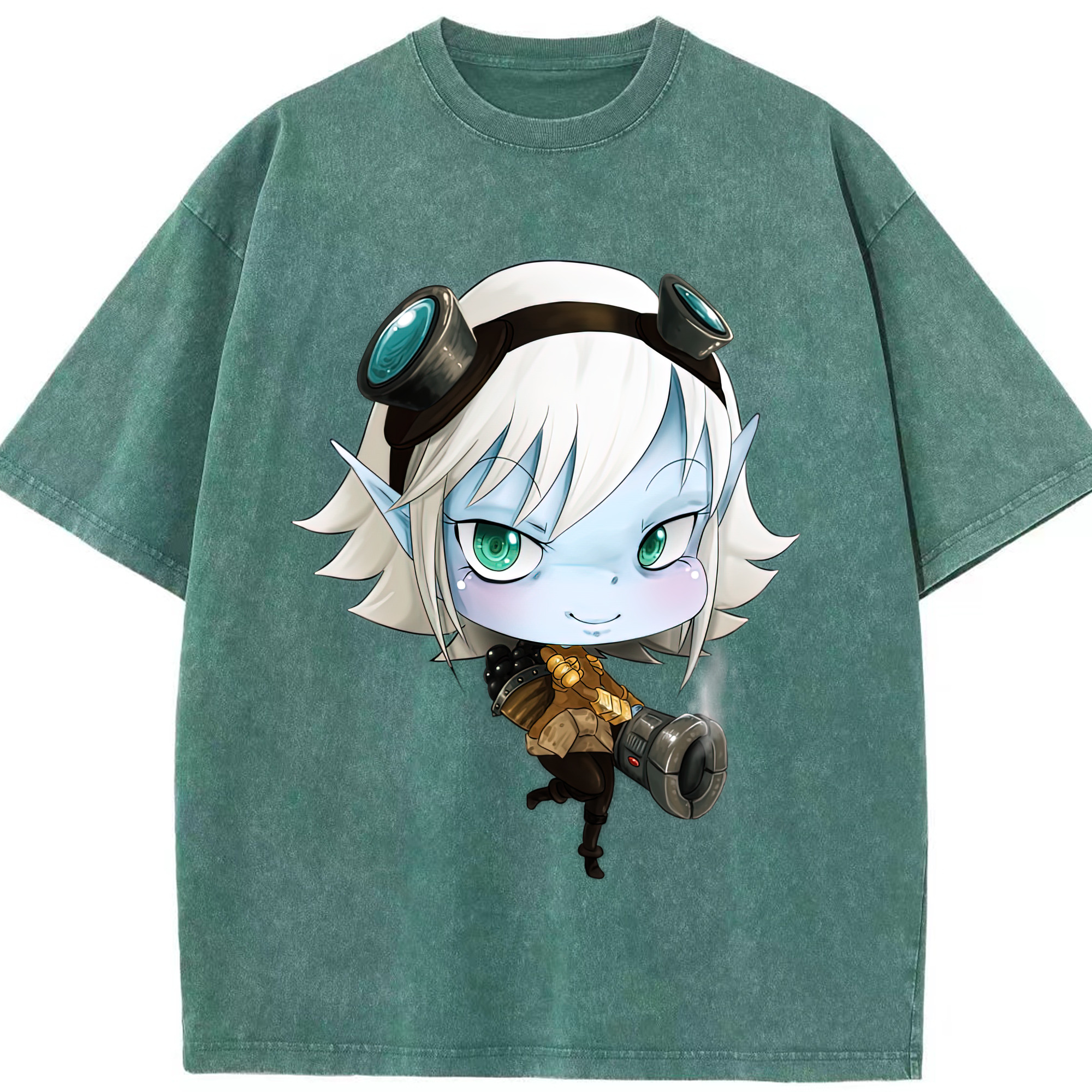 リーグ・オブ・レジェンド League of Legends LOL 綿100% ヴィンテージ風 半袖Tシャツ（フロントプリント）